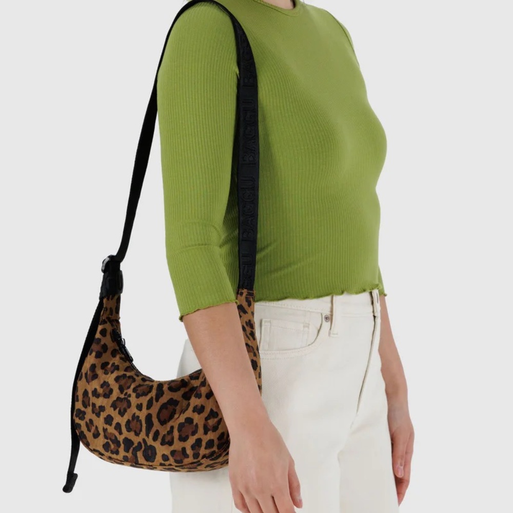 Baggu Small Crescent in Leopard - NWT